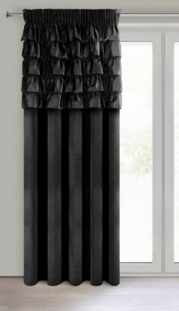 ZASŁONA GOTOWA AURA NA TAŚMIE 140 X 270 CM CZARNY