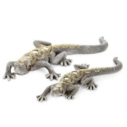 FIGURKA DEKORACYJNA GATOS 25 X 11 X 5 CM SREBRNY