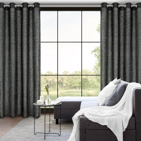 ZASŁONA GOTOWA TIFFANY 135 X 250 CM CZARNY
