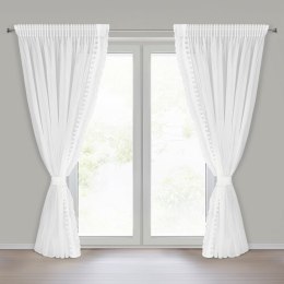 FIRANA GOTOWA LARISA NA TAŚMIE 140 X 270 CM BIAŁY