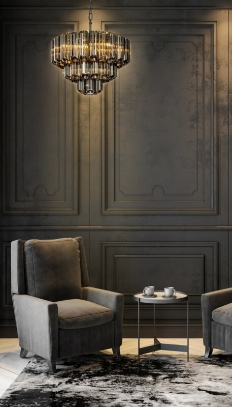 LAMPA DANA (2) O 43 X 150 CM GRAFITOWY