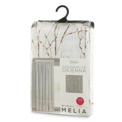 FIRANA GOTOWA MELIA NA TAŚMIE 140 X 270 CM BIAŁY