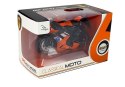 Motocykl z Napędem Frykcyjnym Dźwięki Motor 1:14 Pomarańczowy Motocykl z Napędem Frykcyjnym Dźwięki Motor 1:14 Pomarańczowy
