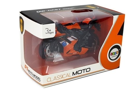 Motocykl z Napędem Frykcyjnym Dźwięki Motor 1:14 Pomarańczowy Motocykl z Napędem Frykcyjnym Dźwięki Motor 1:14 Pomarańczowy