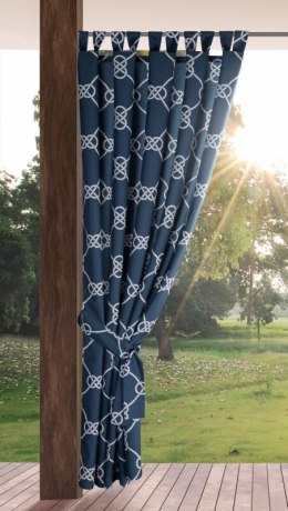 ZASŁONA GOTOWA GARDEN 14 NA SZELKACH 155 X 220 CM GRANATOWY