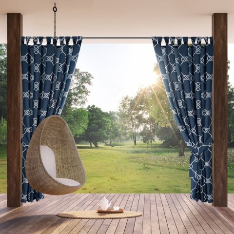 ZASŁONA GOTOWA GARDEN 14 NA SZELKACH 155 X 240 CM GRANATOWY