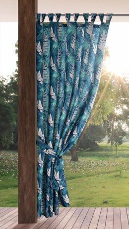 ZASŁONA GOTOWA GARDEN 9 NA SZELKACH 155 X 240 CM TURKUSOWY