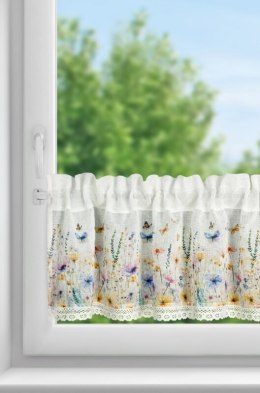 FIRANA GOTOWA ROZALIE NA TAŚMIE 150 X 30 CM BIAŁY