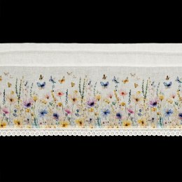 FIRANA GOTOWA ROZALIE NA TAŚMIE 150 X 30 CM BIAŁY