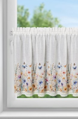FIRANA GOTOWA ROZALIE NA TAŚMIE 150 X 60 CM BIAŁY