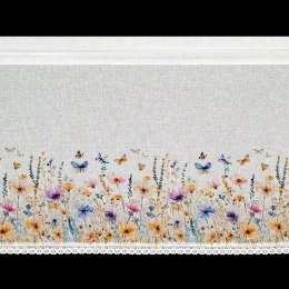 FIRANA GOTOWA ROZALIE NA TAŚMIE 150 X 60 CM BIAŁY