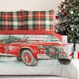 ŚWIĄTECZNY KOMPLET POŚCIELI XMAS 160 X 200 CM CZERWONY