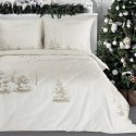ŚWIĄTECZNY KOMPLET POŚCIELI SNOWFLAKE 160 X 200 CM BEŻOWY