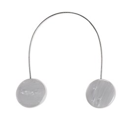 UPINACZ DEKORACYJNY Z MAGNESEM 4 X 13 CM SREBRNY