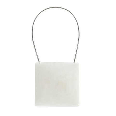 UPINACZ DEKORACYJNY Z MAGNESEM 6 X 14 CM BIAŁY