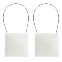 UPINACZ DEKORACYJNY Z MAGNESEM 6 X 14 CM BIAŁY