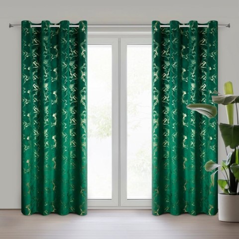 ZASŁONA GOTOWA RAJA 140 X 250 CM CIEMNOZIELONY