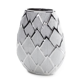 WAZON DEKORACYJNY SAELA (02) 25 X 11 X 34 CM SREBRNY