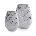 WAZON DEKORACYJNY SAELA (02) 25 X 11 X 34 CM SREBRNY