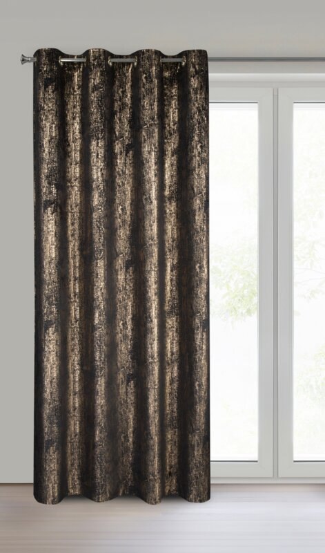 ZASŁONA GOTOWA DARA 140 X 250 CM CZARNY