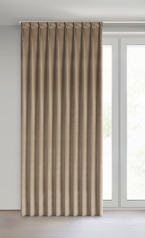 ZASŁONA GOTOWA MELANIE 125 X 270 CM CIEMNOBEŻOWY