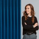 ZASŁONA GOTOWA MELANIE 125 X 270 CM GRANATOWY