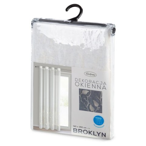 FIRANA GOTOWA BROKLYN 140 X 250 CM BIAŁY