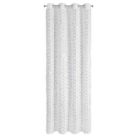 ZASŁONA GOTOWA ROSES 6 140 X 250 CM BIAŁY