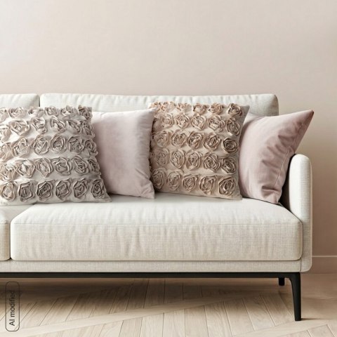 POSZEWKI ROSES 1 45 X 45 CM MIĘTOWY