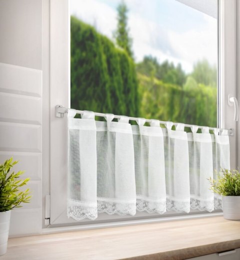 FIRANA GOTOWA SUZAN NA SZELKACH 150 X 40 CM BIAŁY
