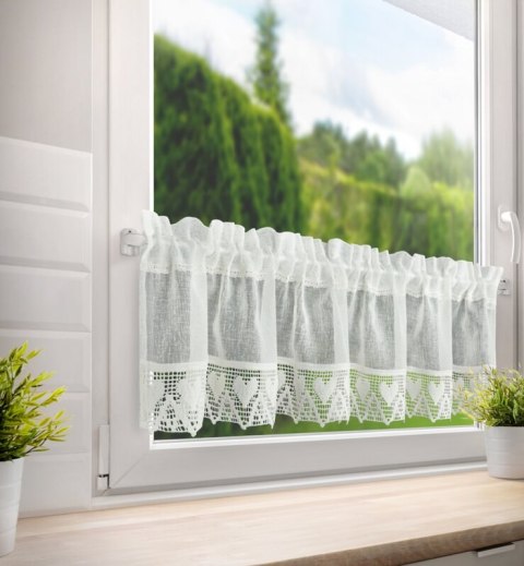 FIRANA GOTOWA DORIS NA TAŚMIE 150 X 30 CM KREMOWY