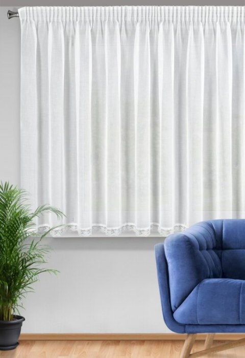 FIRANA GOTOWA SUZAN NA TAŚMIE 350 X 150 CM BIAŁY