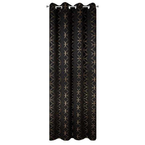 ZASŁONA GOTOWA ABELLA 135 X 250 CM CZARNY