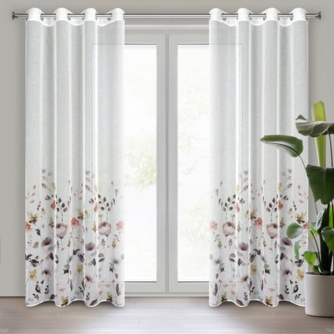 ZASŁONA GOTOWA D91 LAVIN 140 X 250 CM BIAŁY