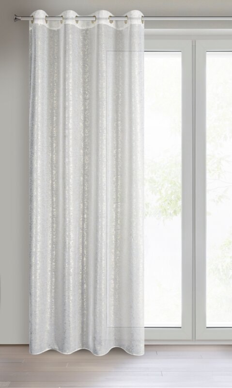 ZASŁONA GOTOWA D91 MILY1 140 X 250 CM BIAŁY