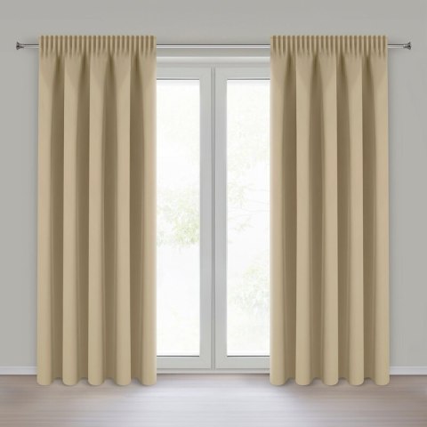 ZASŁONA GOTOWA D91 PARISA NA TAŚMIE 135 X 270 CM BEŻOWY
