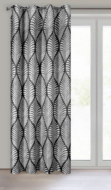 ZASŁONA GOTOWA ELOISA 140 X 250 CM CZARNY