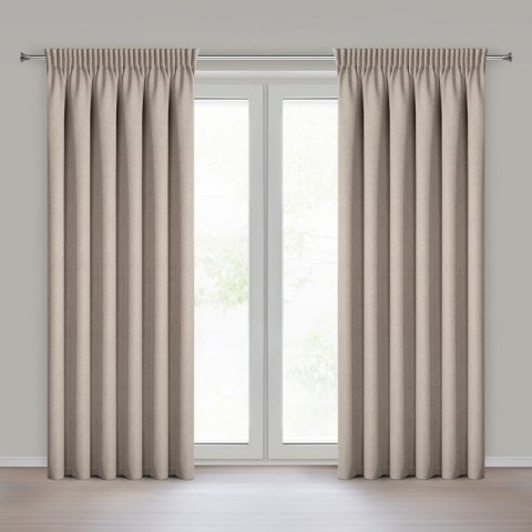 ZASŁONA GOTOWA OLENA NA TAŚMIE 140 X 270 CM JASNOBRĄZOWY
