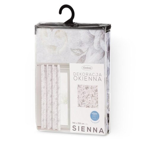 ZASŁONA GOTOWA SIENNA 140 X 250 CM SREBRNY