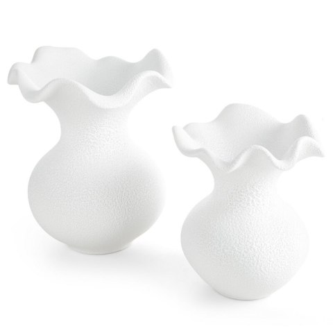 WAZON DEKORACYJNY BONITA (01) O 22 X 25 CM KREMOWY