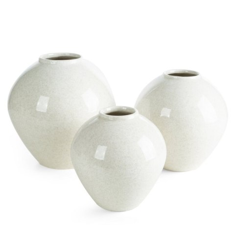 WAZON DEKORACYJNY GERI (03) O 19 X 19 CM KREMOWY