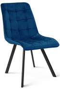 Krzesło CIEZA - aksamit granat / nogi czarne x 4