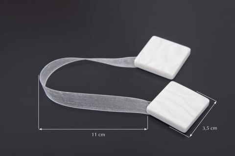 UPINACZ DEKORACYJNY Z MAGNESEM 5 X 15 CM BIAŁY