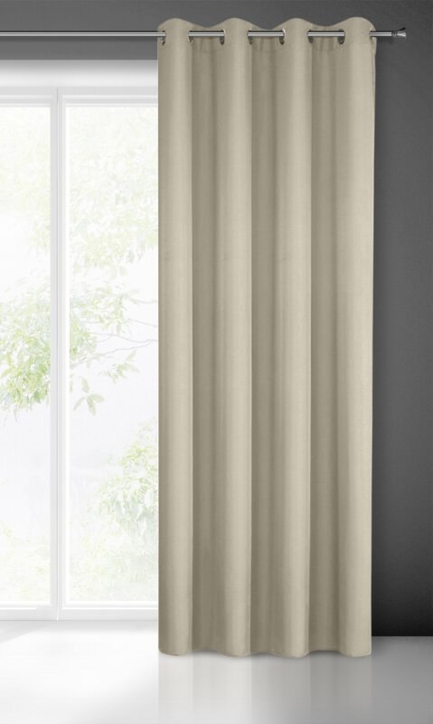 ZASŁONA GOTOWA EVITA 140 X 250 CM CIEMNOBEŻOWY