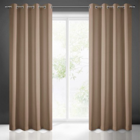 ZASŁONA GOTOWA EVITA 140 X 250 CM JASNOBRĄZOWY