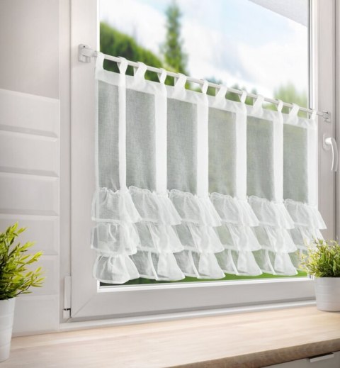 FIRANA GOTOWA LILIAN 2 NA SZELKACH 150 X 70 CM BIAŁY
