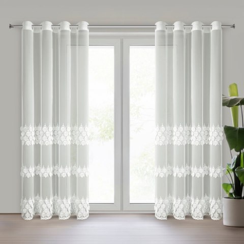 FIRANA GOTOWA NIRA 140 X 250 CM KREMOWY