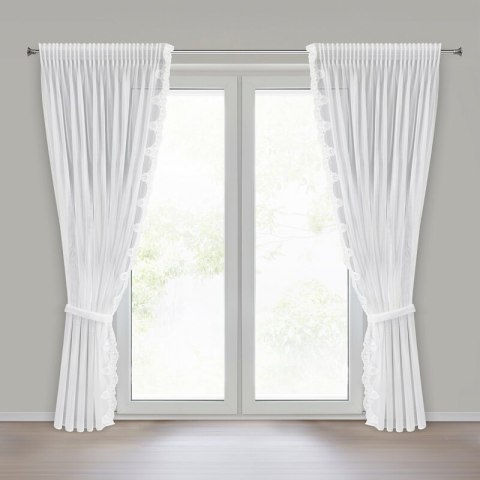 FIRANA GOTOWA AMADI NA TAŚMIE 140 X 270 CM BIAŁY
