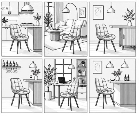 Krzesło SORIA - aksamit miedziany / nogi chrom x 1