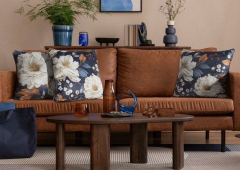 POSZEWKA FIORA1 45 X 45 CM GRANATOWY
